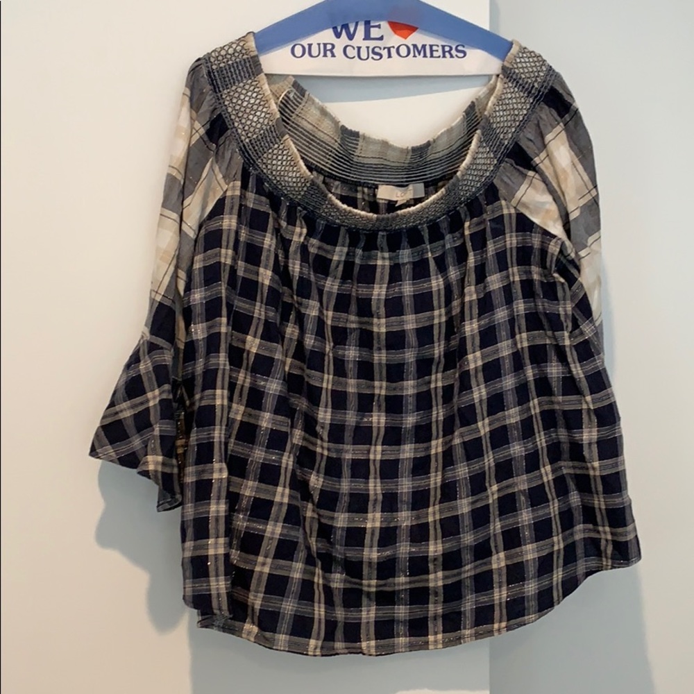 LOFT Plaid Top